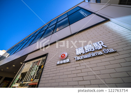 日本橫濱城市景觀，二月。東急電鐵綱島站等的景色（第9次） 122763754