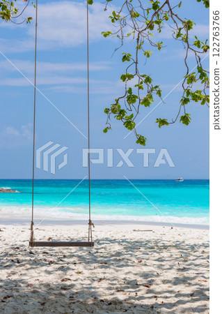 The beauty of Koh Tachai, with its clean white sandy beaches, and pristine coral reefs, Similan National Park, Phang Nga 122763766