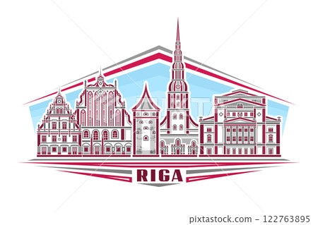 Vector illustration of Riga 122763895
