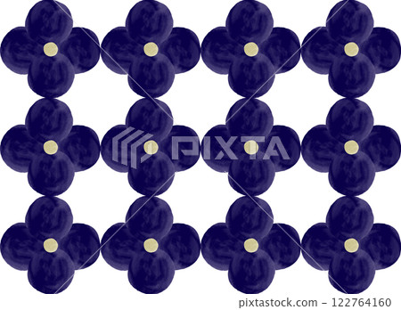 無縫花瓷磚圖案藍色/背景材質/手繪 122764160