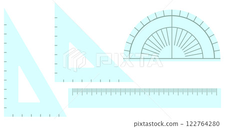 標尺設定算術和數學向量素材 122764280