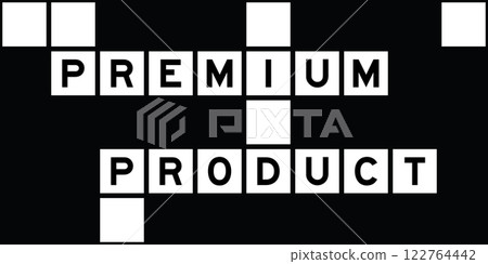 Alphabet letter in word premium product on crossword puzzle background Alphabet letter in word premium product on crossword puzzle background 122764442