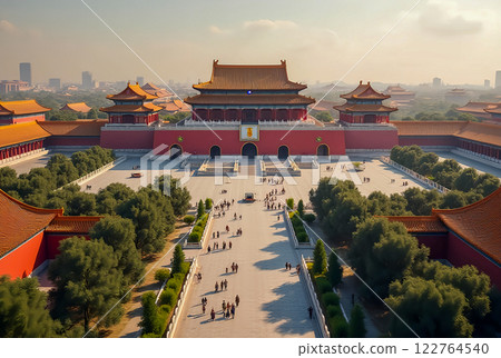 chinese temple in the morning 122764540