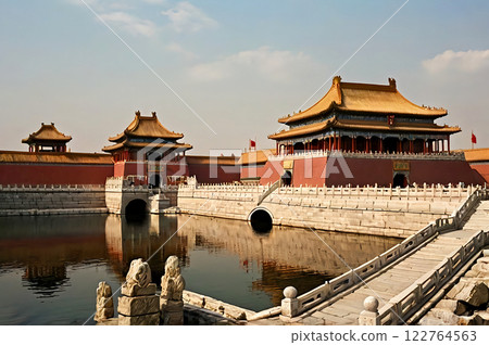 chinese temple in the blue sky 122764563