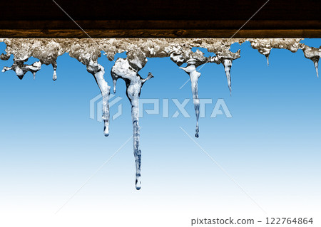 Icicles on the roof Icicles on the roof 122764864