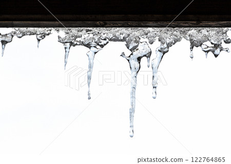 Icicles on the roof Icicles on the roof 122764865