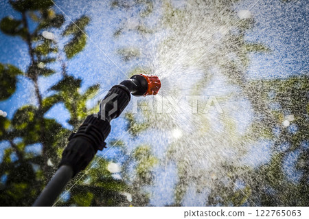 Spraying trees against pests 122765063