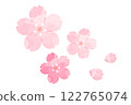 櫻花花瓣水彩插圖01 122765074