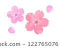 櫻花花瓣水彩插圖03 122765076