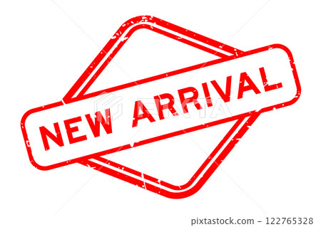 Grunge red new arrival word rubber seal stamp on white background Grunge red new arrival word rubber seal stamp on white background 122765328