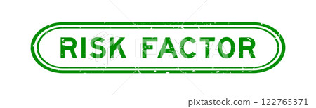Grunge green risk factor word rubber seal stamp on white background Grunge green risk factor word rubber seal stamp on white background 122765371