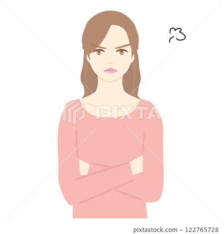 Illustration of an angry young woman 122765728
