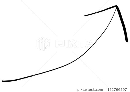 Right-sloping arrow illustration material vector 122766297