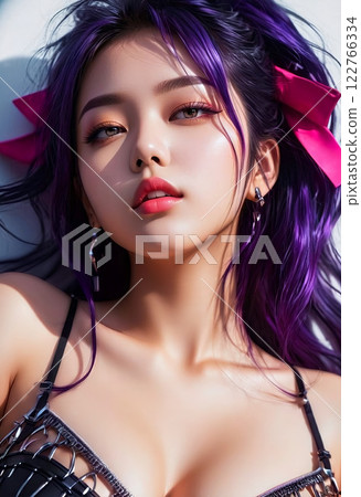 Young woman taking a selfie, live broadcast, Instagram-worthy [AI-generated image] 122766334