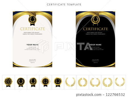 Vertical design template for awards, invitations, and certificates 267 122766532