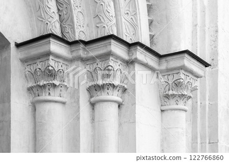 Exterior details on the Dormition Cathedral, Vladimir, Russia 122766860
