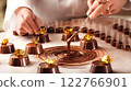 The delicate craftsmanship and highly artistic chocolate production process 122766901