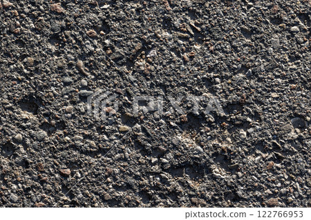 Grungy old road surface. Tarmac texture, dark road pavement Grungy old road surface. Tarmac texture, dark road pavement 122766953