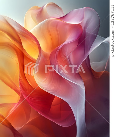 A dynamic composition with transparent shapes and vibrant gradients evokes movement and energy, creating a modern feel. Ideal for backgrounds in graphic design or digital media conveying innovation. A dynamic composition with transparent shapes and vibrant gradients evokes movement and energy, creating a modern feel. Ideal for backgrounds in graphic design or digital media conveying innovation. 122767113