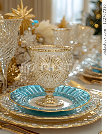 A luxury expensive dinner is something that many people desire because it shows their wealthy life and they can also take pictures to post on social media to show their friends about their happy life. 122767356