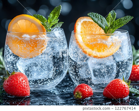 Cocktails are popular drinks at parties and bars, with different concoctions created to bring out their unique flavors and aromas. Some recipes are garnished with fruits, herbs to add visual appeal. Cocktails are popular drinks at parties and bars, with different concoctions created to bring out their unique flavors and aromas. Some recipes are garnished with fruits, herbs to add visual appeal. 122767414