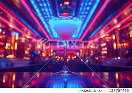 Cocktails are popular drinks at parties and bars, with different concoctions created to bring out their unique flavors and aromas. Some recipes are garnished with fruits, herbs to add visual appeal. 122767416
