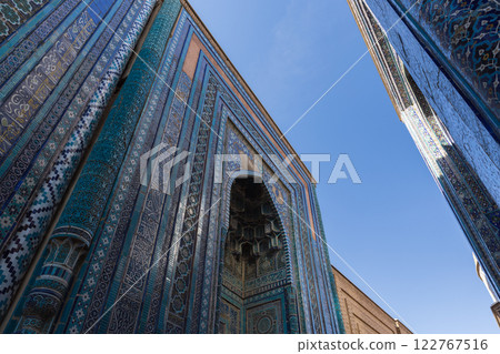 Portals of ancient mausoleums of ShahiZinda necropolis Portals of ancient mausoleums of ShahiZinda necropolis 122767516