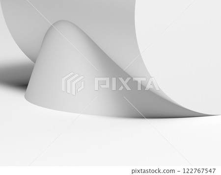Abstract minimal installation, background with smooth white 3 d shapes Abstract minimal installation, background with smooth white 3 d shapes 122767547