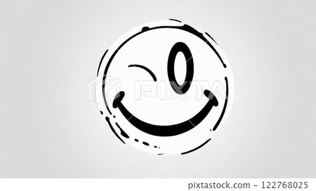 Image of a happy smiley face on a white background.  Image of a happy smiley face on a white background.  122768025
