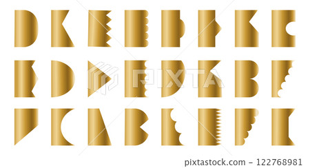 Collection of Golden Ribbon Left Side Border, Divider, Separation Vector Set Collection of Golden Ribbon Left Side Border, Divider, Separation Vector Set 122768981
