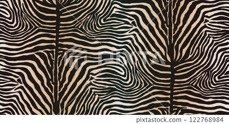 Zebra Animal Stripe Seamless Pattern. Dark Gradient Mammal Background Zebra Animal Stripe Seamless Pattern. Dark Gradient Mammal Background 122768984