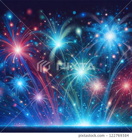 夢幻色彩繽紛的煙火-夜空中的燈光藝術 夢幻色彩繽紛的煙火-夜空中的燈光藝術 122769384