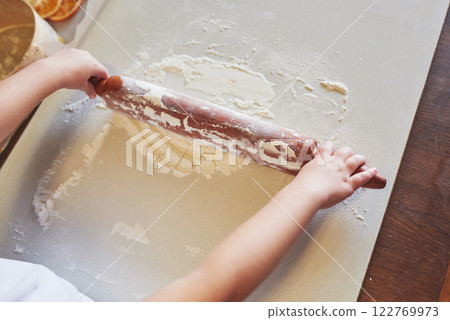Cooking process. Homemade Bread. Plaque for text. 122769973