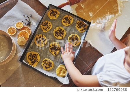 baking cookies. Happy New Year 122769988