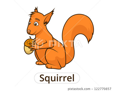 Forest animal squirrel cartoon for children vector Forest animal squirrel cartoon for children vector 122770857