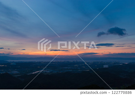 Sunset night view of Oita city (Oita city, Oita prefecture) Sunset night view of Oita city (Oita city, Oita prefecture) 122770886