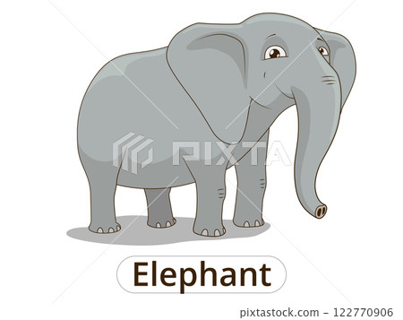 Elephant african savannah cartoon illustration 122770906