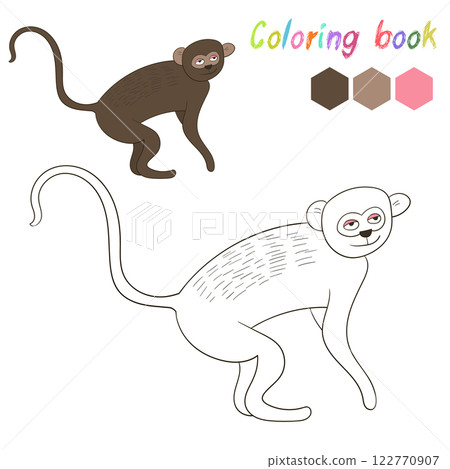Coloring book vervet kids layout for game 122770907