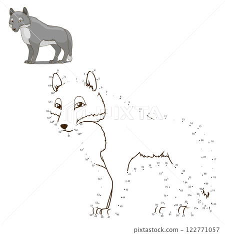Connect the dots to draw animal educational game Connect the dots to draw animal educational game 122771057