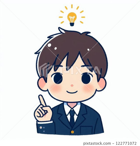 Illustration of an inspired male student Illustration of an inspired male student 122771072