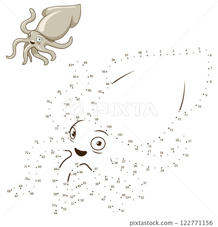 Connect the dots to draw animal educational game 122771156