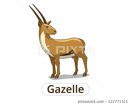 Gazelle african savannah cartoon illustration Gazelle african savannah cartoon illustration 122771321