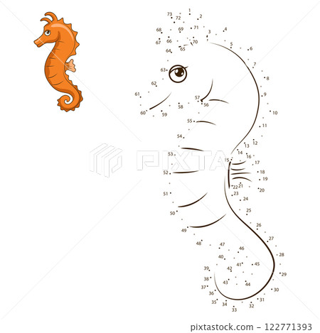 Connect the dots to draw animal educational game Connect the dots to draw animal educational game 122771393