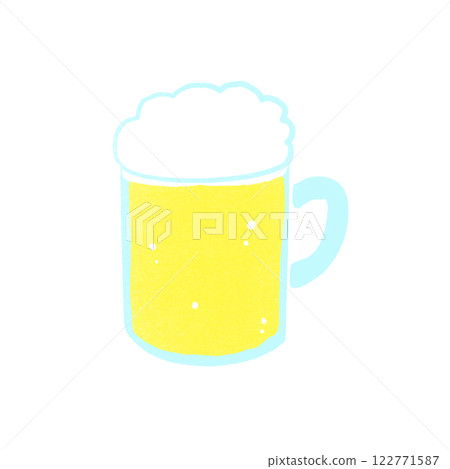 Stamp-style beer illustration Stamp-style beer illustration 122771587