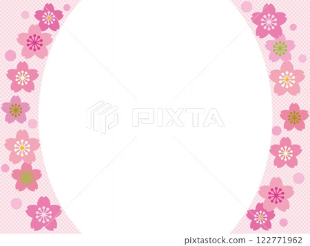 櫻花框空白格子圖案 櫻花框空白格子圖案 122771962