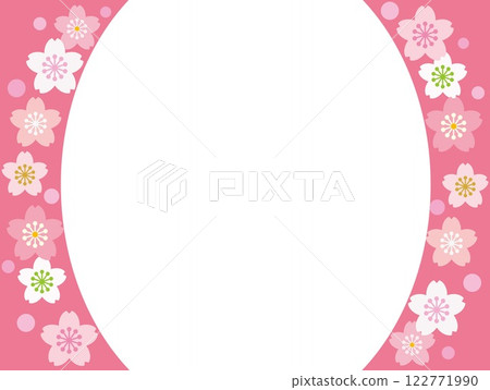Cherry blossom frame white space 122771990