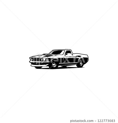 1968 ford mustang car. isolated logo, badge, emblem, icon, sticker design. available in eps 10 122773083