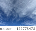 Flowing thin clouds and blue sky 122773478