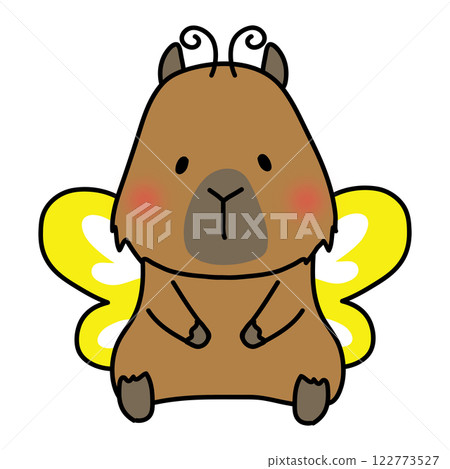 Capybara dressed as a butterfly 122773527