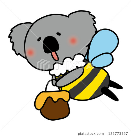 Koala dressed as a honey bee Koala dressed as a honey bee 122773537